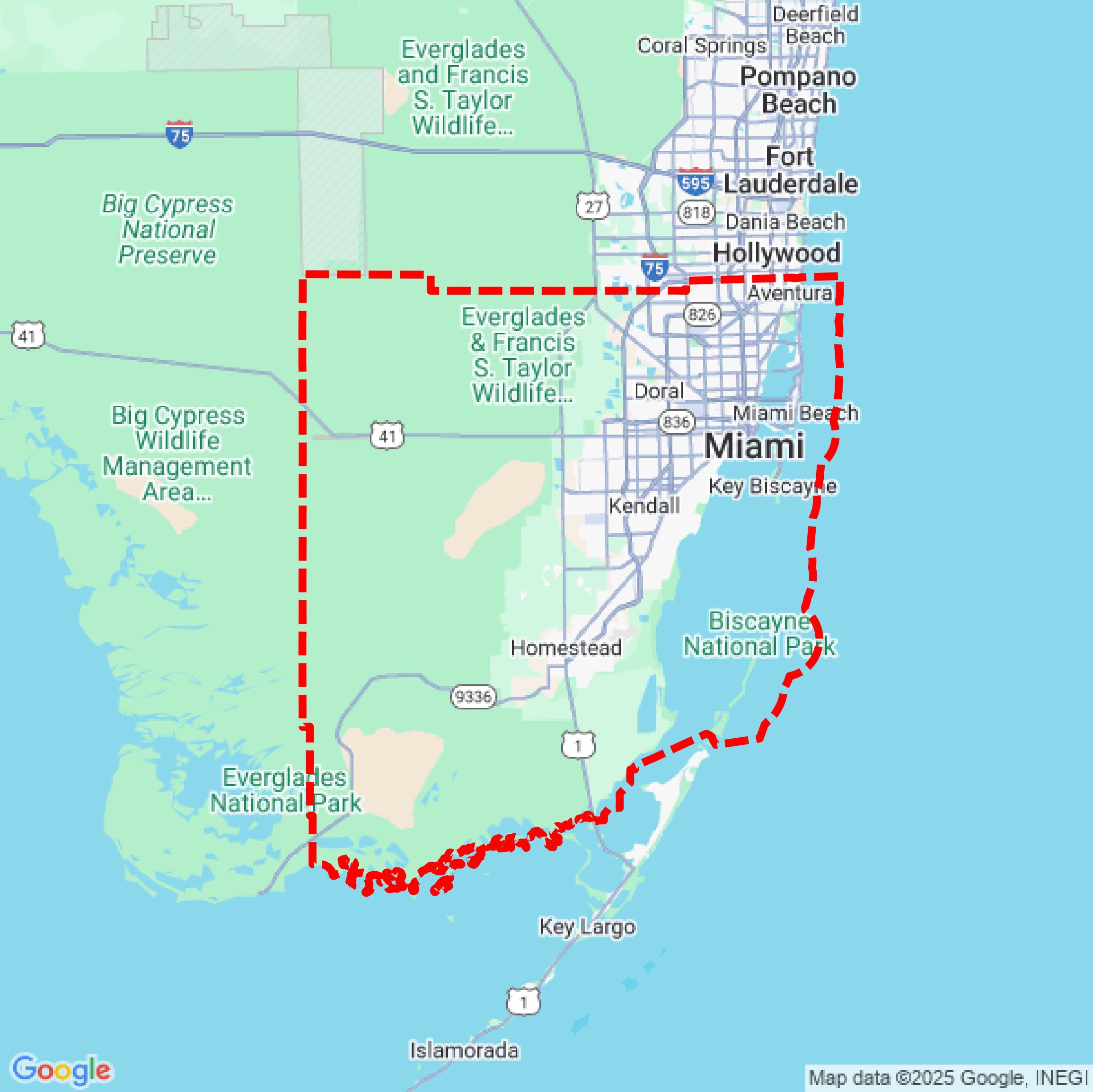 Map of {{county}} County, Florida — Access Experts gate repair service area